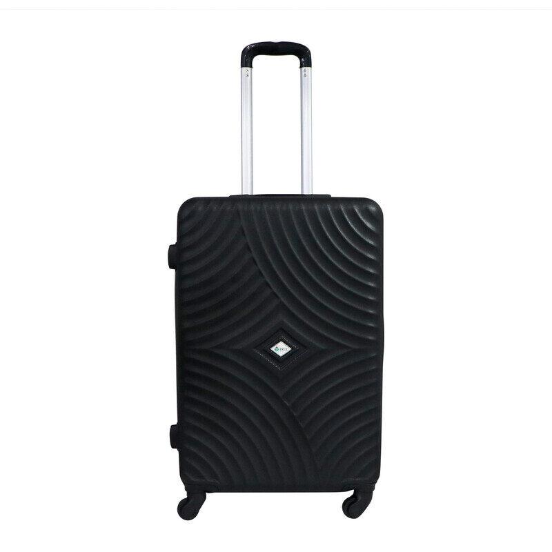 

Generic Black Fiber Hard Shell Spinner Wheels Trolley Luggage, 24 Inches