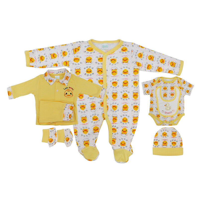 

AURA KIDS 7 Pieces Baby Gift Set, Yellow