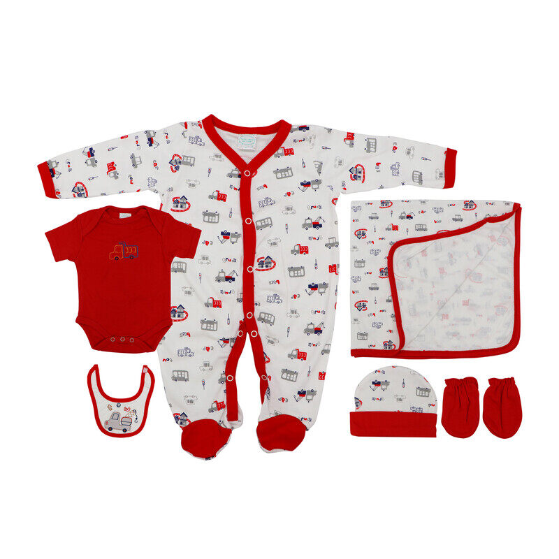 

AURA KIDS 6 Pieces Baby Gift Set, Red