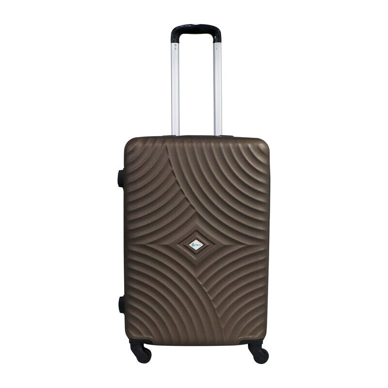 

Generic Brown Fiber Hard Shell Spinner Wheels Trolley Luggage, 24 Inches