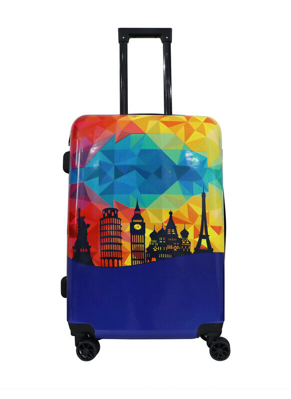 

Aura Kids Seven Wonders Hard Shell Spinner Wheels Trolley Luggage, 28 Inches