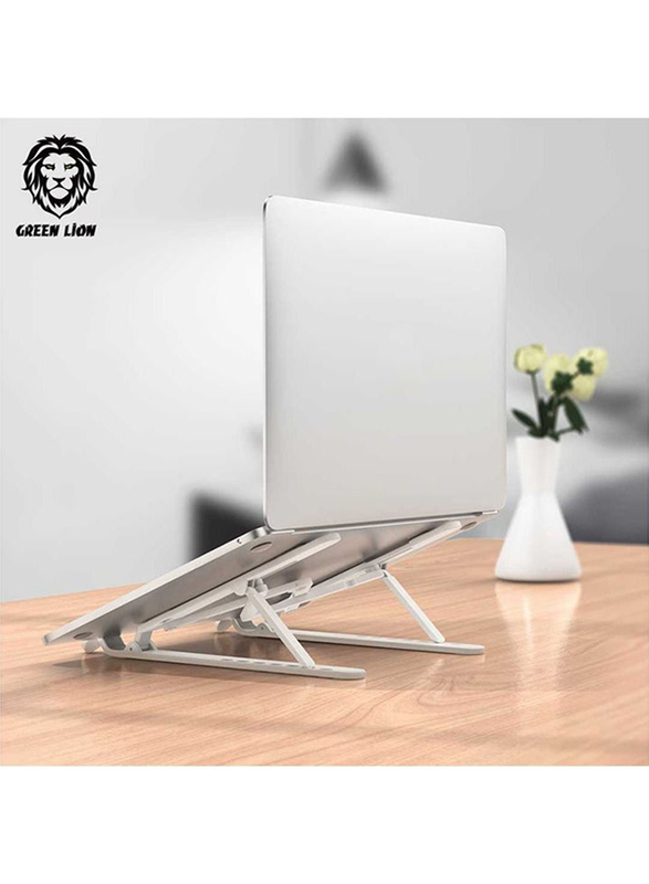 Green Lion Foldable Laptop Stand, White