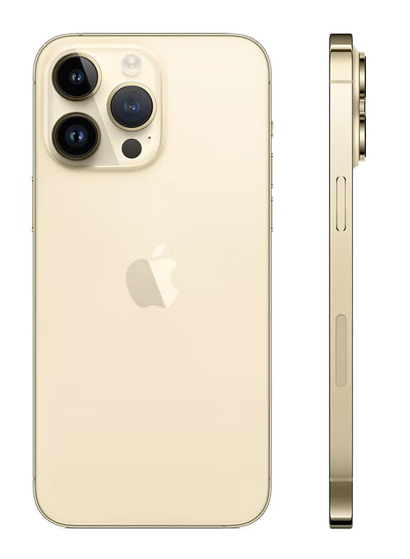 Apple iPhone 14 Pro Max 256GB Gold, With FaceTime, 6GB RAM, 5G, Dual SIM, International Version Smartphone