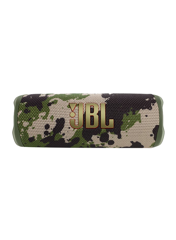 JBL Flip 6 Portable IP67 Waterproof Speaker, Squad Camouflage