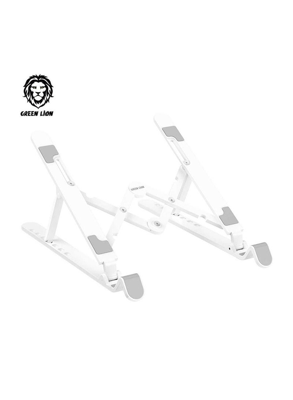 Green Lion Foldable Laptop Stand, White