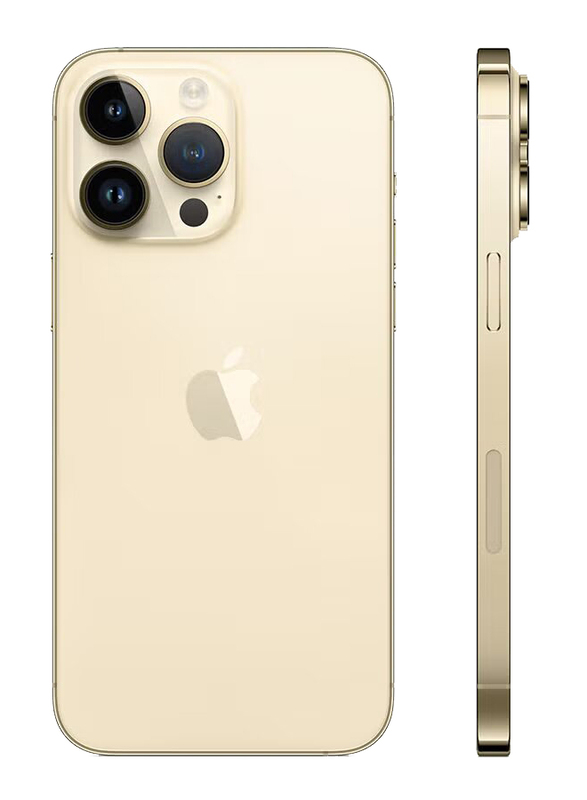 Apple iPhone 14 Pro Max 128GB Gold, With FaceTime, 6GB RAM, 5G, Dual SIM, International Version Smartphone