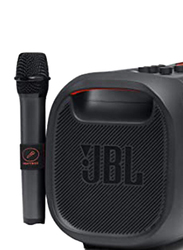 JBL Portable Party Speaker with Built-In Lights & Wireless Mic, Black