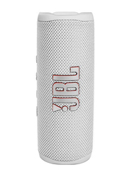 JBL Flip 6 Portable IP67 Waterproof Speaker, White