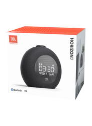 JBL Horizon 2 Bluetooth Alarm Clock Speaker with FM Radio, Black