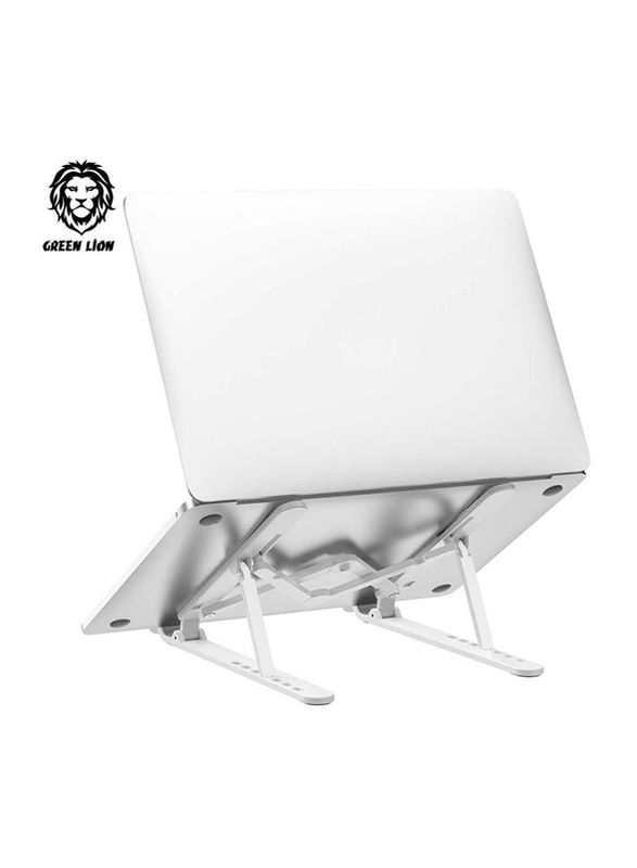 Green Lion Foldable Laptop Stand, White