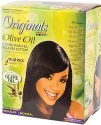 Africa's Best Organics Olive Oil ConditioningRelaxer System No-Lye Value Pack Regular