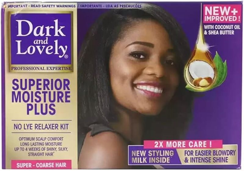 Dark and Lovely Professional Expertise Superior Moisture Plus No-Lye Hair Relaxer Kit