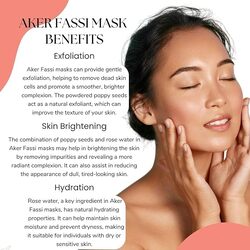 MALEKI Aker Fassi Powder Mask, Moroccan Beauty Secret for Radiant Skin, Shrinking Pores Anti-Aging Lighten the Skin & Body & Remove Black Spots 100g - Premium Quality