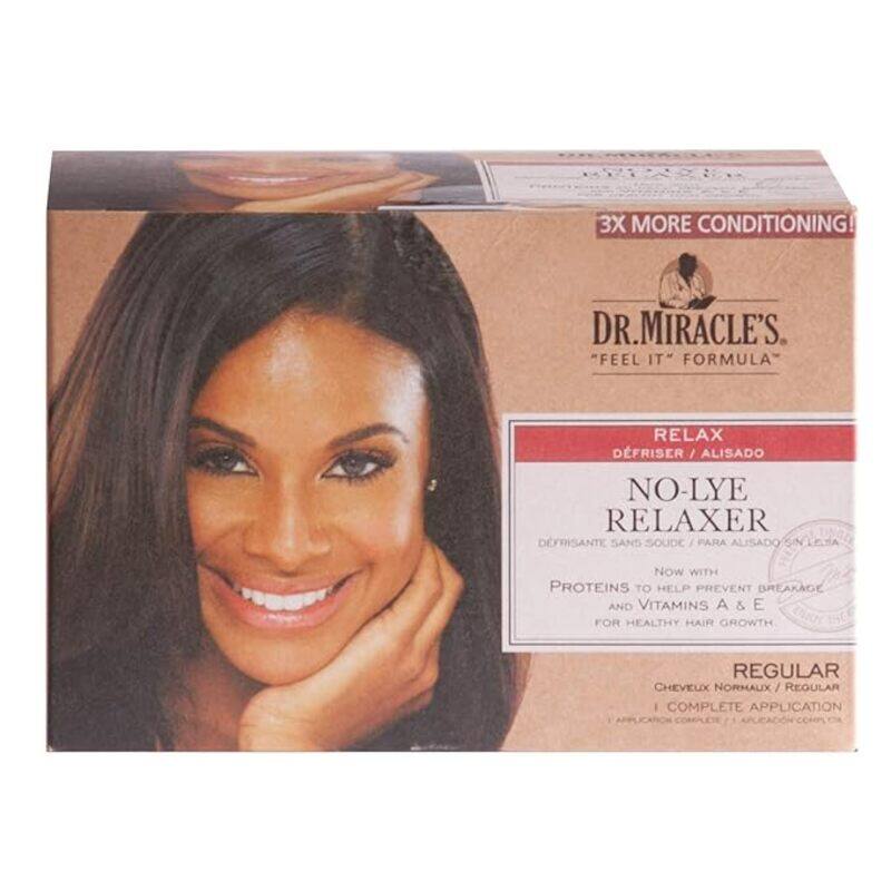 

Dr. Miracle's No-Lye Relaxer, With Proteins to Help Prevent Breakage & Vitamins A & E For Healthy Hair Growth, 1 Complete Application