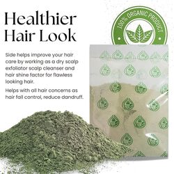 MALEKI Sidr Al Yemen Powder Natural Herbal Hair Cleanser Rejuvenates Hair follicle Stimulate Hair Growth Fights Fungus & Scalp Bacteria Control Hair Fall & Reduce Dandruff 180g