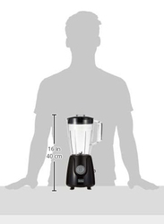 Black+Decker 1.5L Blender with 2 Blender Mills, 400W, BX365-B5, Black
