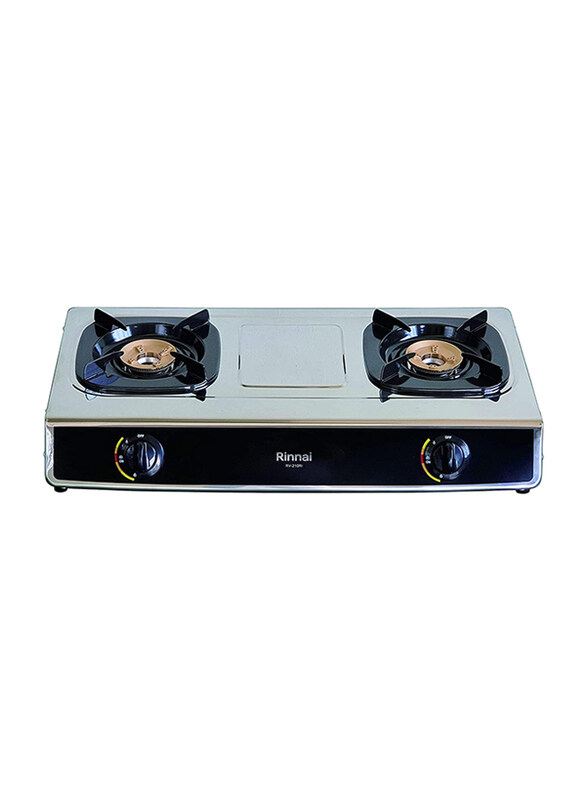 Rinnai 2 Burner Gas Stove, RV-210RI, Silver