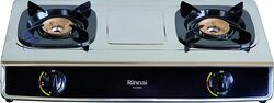 Rinnai 2 Burner Gas Stove, RV-210RI, Silver