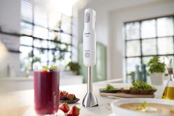 PHILIPS 650W Hand Blender with metal bar, promix, 0.5l, compact chopper, white, HR2535