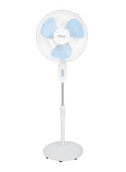 Super General Pedestal Fan 3 Blades with Adjustable Height, 50W, 140cm, SGSF28M, White