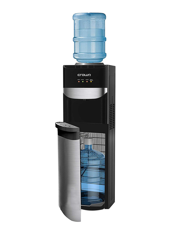 Crownline Top & Bottom Loading, Cold, Hot and Room Temperature Water Dispenser, WD-194, Black/Silver