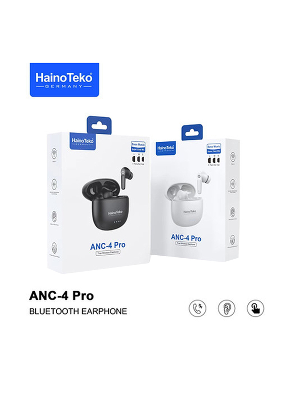 Haino Teko Wireless  In-Ear Earphones, Anc-4 Pro, White