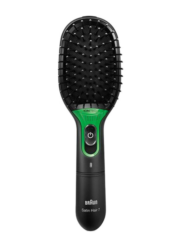 

Braun Satin Hair 7 Iontec Hair Brush, BR710, Black/Green