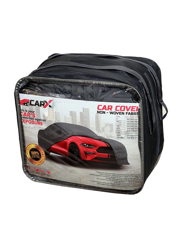 CARX Premium Protective Car Body Cover for Mazda 2, Grey