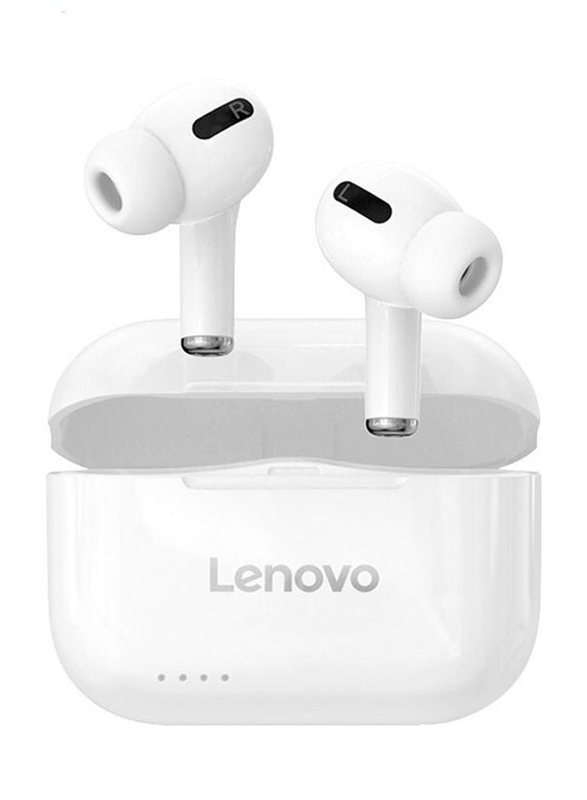 Lenovo V8362W True Wireless In-Ear Earbuds with Touch Control, White