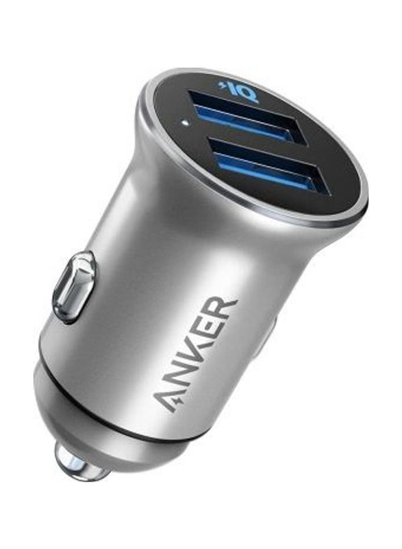 Anker PowerDrive 2 Alloy Car Charger, Silver