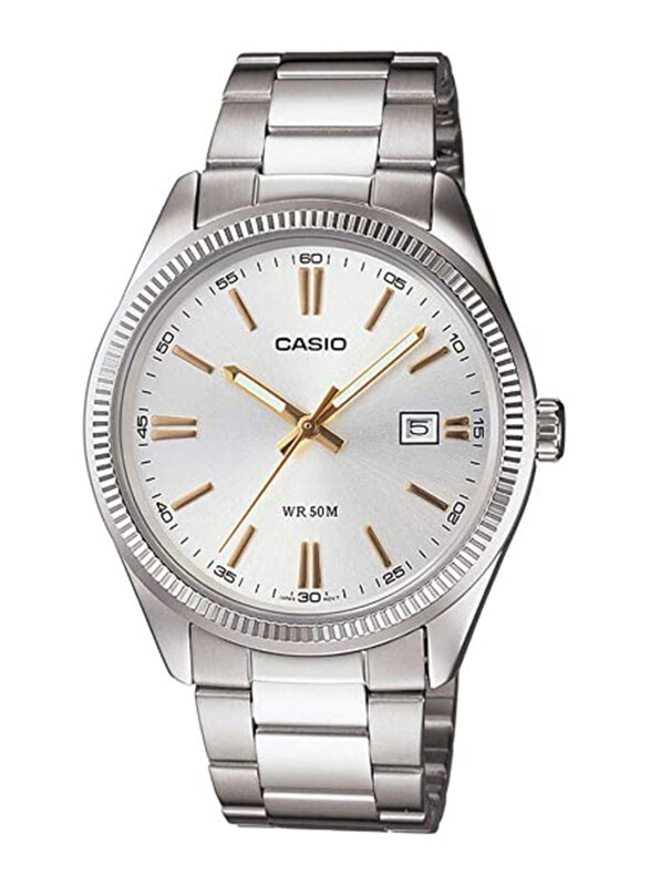 

Casio Analog Watch for Men with Stainless Steel Band, Water Resistant, MTP-1302D-7A2VDF, Silver