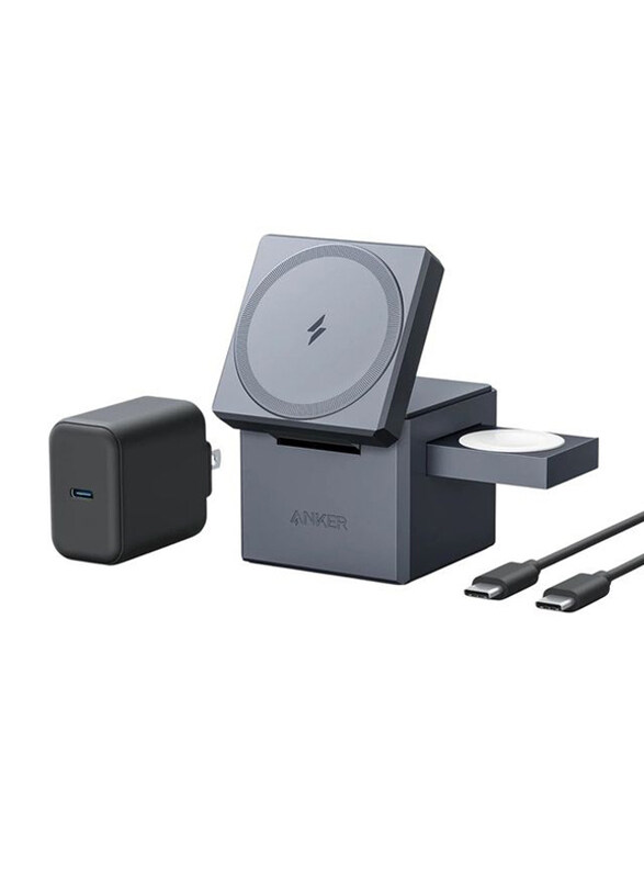 

Anker 3 In 1 Cube with MagSafe Charge Pad, Black