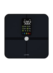 Levore Smart Digital Body Weighing Scale with Full Body Index Reporting, LFS522, Black