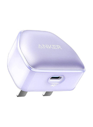 Anker Powerport III 20W Nano Pro UK Wall Charger, Purple
