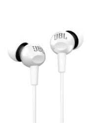 JBL C100SI Wireless In-Ear Earphones With Microphone, White