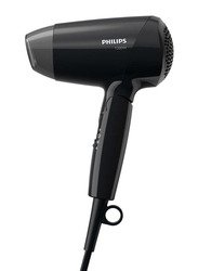 Philips Essential Care Hair Dryer with Nozzle, 1200W, BHC010-BLK, Black