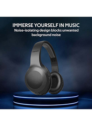 Promate Deep Bass Over-Ear Wireless Headphone, LABOCA, Black