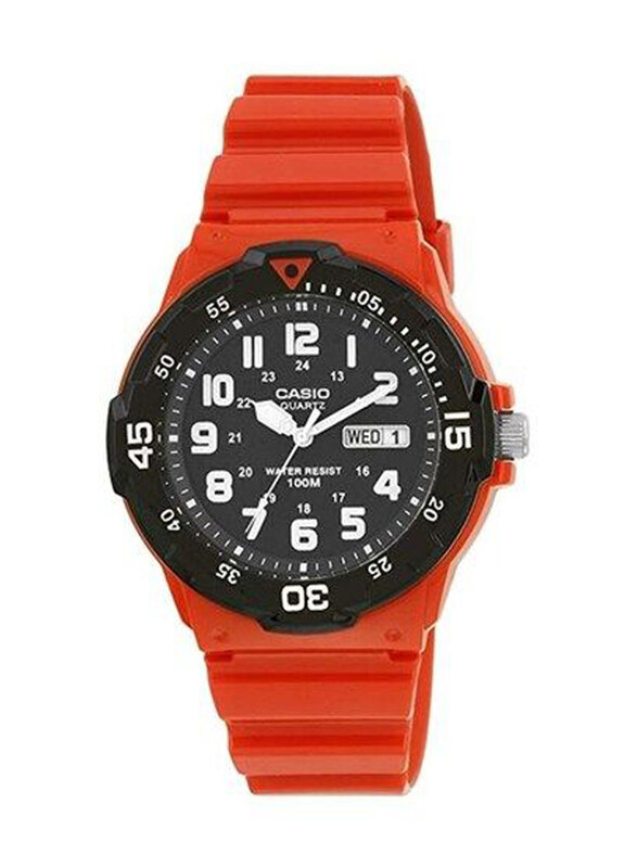 

Casio Analog Watch for Men with Resin Band, Water Resistant, MRW-200HC-4BVDF, Red-Black