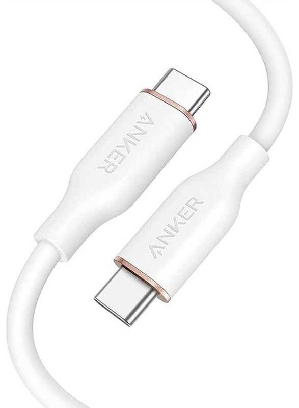 

Anker 6-Feet PowerLine III Flow USB C Cable, 100W USB C to USB C for Suitable Devices, White