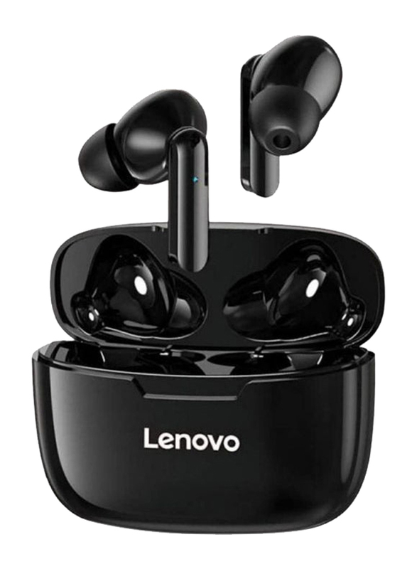 Lenovo XT90 Wireless In-Ear Earbuds with Mic & Charging Case, Black