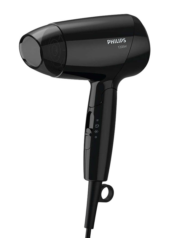 Philips Essential Care Hair Dryer with Nozzle, 1200W, BHC010-BLK, Black