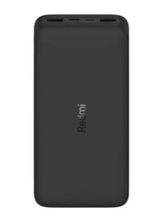 Xiaomi 20000mAh Redmi Power Bank Fast Charge 18W Dual Port with Micro-USB to USB-C Input, Black