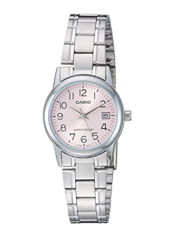 

Casio Analog Watch for Women with Stainless Steel Band, Water Resistant, LTP-V002D-4BUDF, Silver