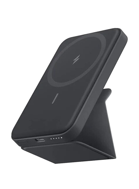 Anker 5000mAh 622 Magnetic Battery Foldable Wireless Portable Charger with USB-C Input for iPhone 14 Pro Max/14/13 Series, Black