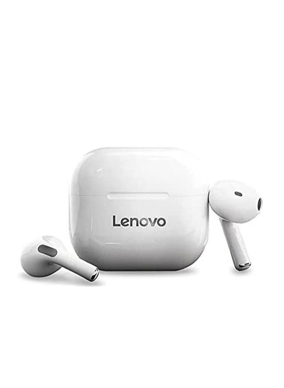 Lenovo LP40 True Wireless In-Ear Earbuds with Touch Control, White