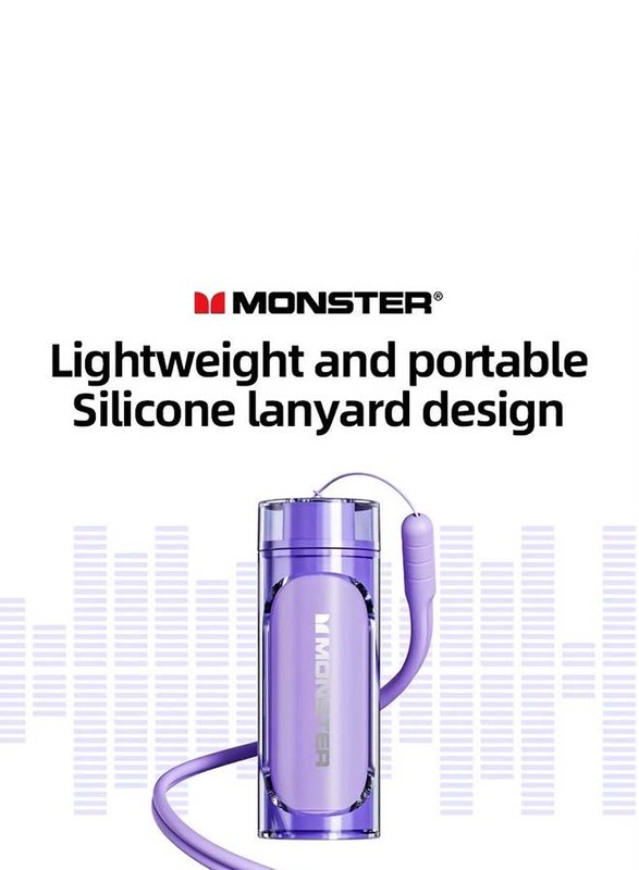 Monster Bluetooth 5.3 Wireless In-Ear Earbuds, XKT13, Purple