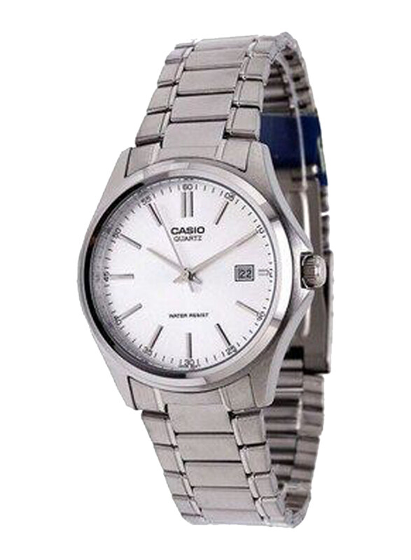 

Casio Quartz Analog Watch for Men with Stainless Steel Band, MTP-1183A-7ADF, Silver-White