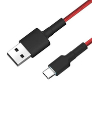 Xiaomi 3.9-Feet USB-Type C Braided Data Sync Cable for Smartphones/Tablets, Black/Red