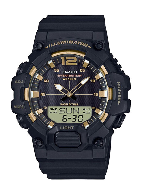 

Casio Youth Series Analog + Digital Watch for Men with Resin Band, Water Resistant, HDC-700-9AVEF, Black