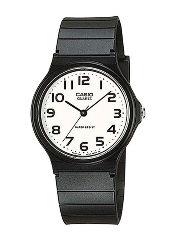 

Casio Enticer Analog Watch for Men with Resin Band, Water Resistant, MQ24-7B, Black-White